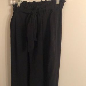 Black Pants with Waist Tie
